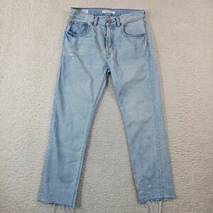 PacSun Vintage Loose Jeans Light Wash Distressed Button Fly Size 29 Mens Womens